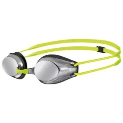 Arena Tracks Mirror Zwembril Kinderen - Zilver - Zwart/Fluo Yellow