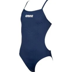 Arena Solid Lighttech Badpak Meisjes - Navy-Wit