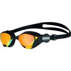 Arena Cobra Tri Swipe Mirror Zwembril - Yellow Copper - Zwart