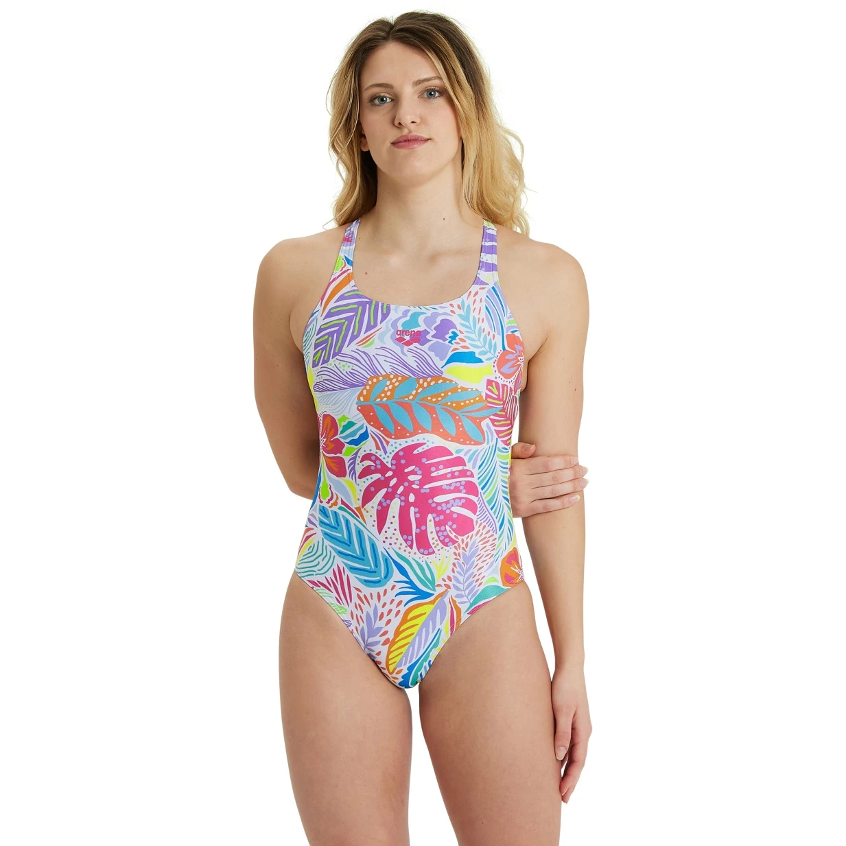 Arena Allover Swim Pro Back Badpak Dames - Wit Multi - Afbeelding 5