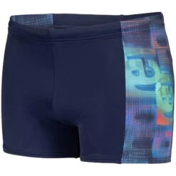 Arena Feel Overlap Zwemshort Heren - Navy/Fluo Red Multi