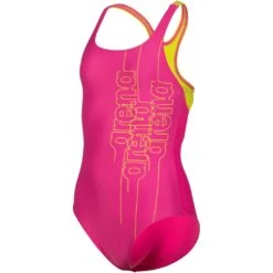 Arena Graphic Swim Pro Back Badpak Meisjes - Freak Rose-Soft Green