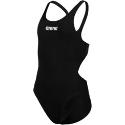 Arena Team Solid Swim Tech Badpak Meisjes - Zwart-Wit