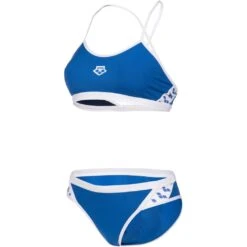 Arena Icons Cross Back Solid Bikini Dames - Royal-White