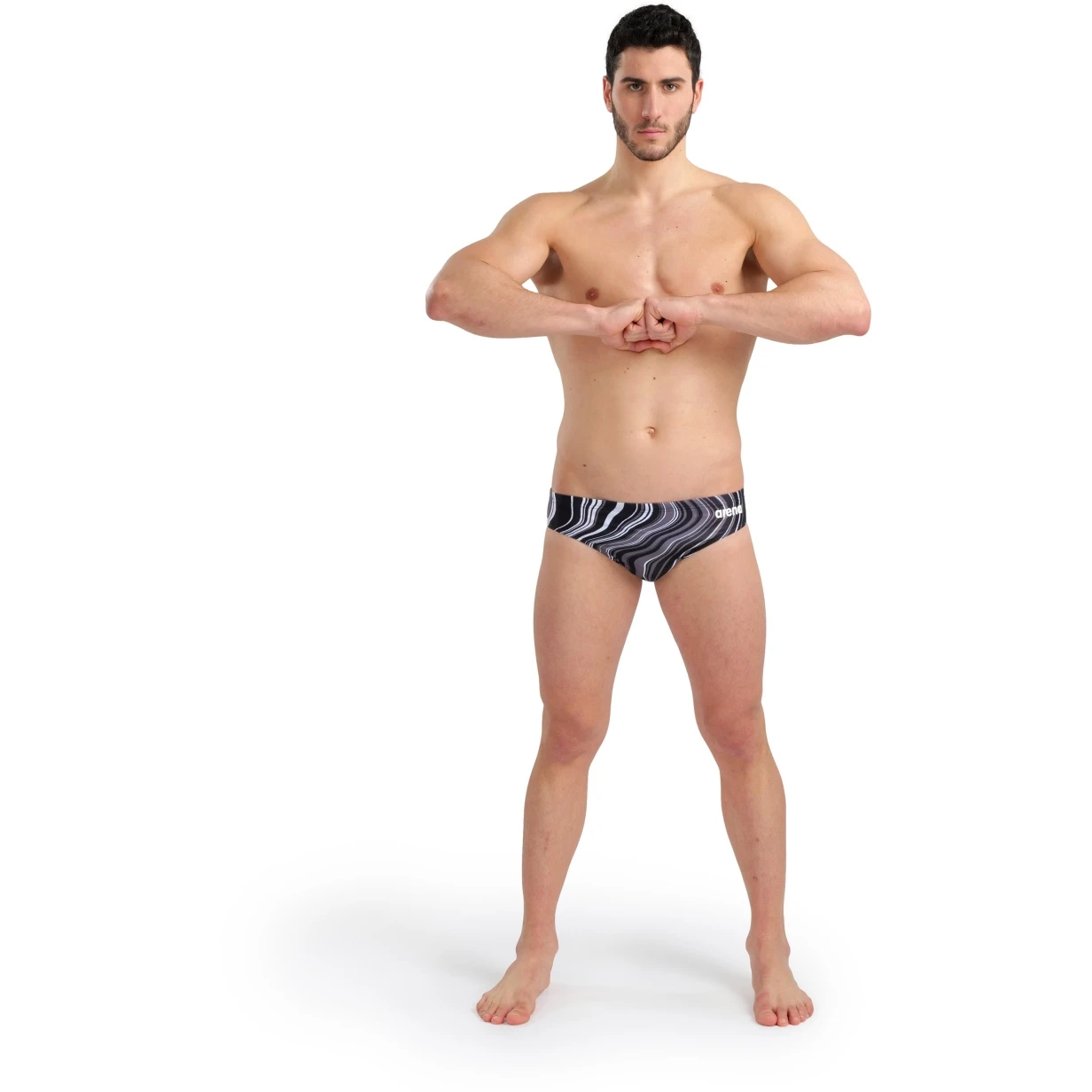 Arena Marbled Zwemslip Heren - Black-Black Multi - Afbeelding 7