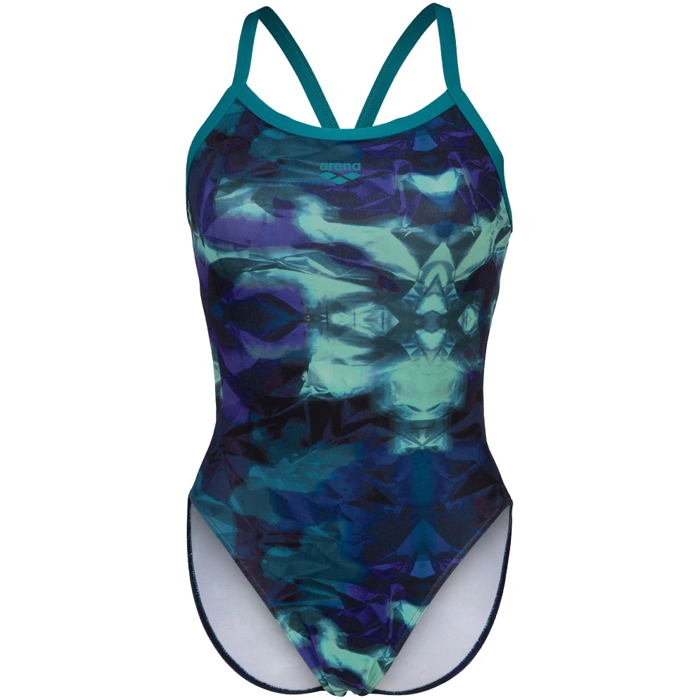 Arena Performance Hero Camo Challenge Back Badpak Dames - Green Lake/Green Lake Multi - Afbeelding 3