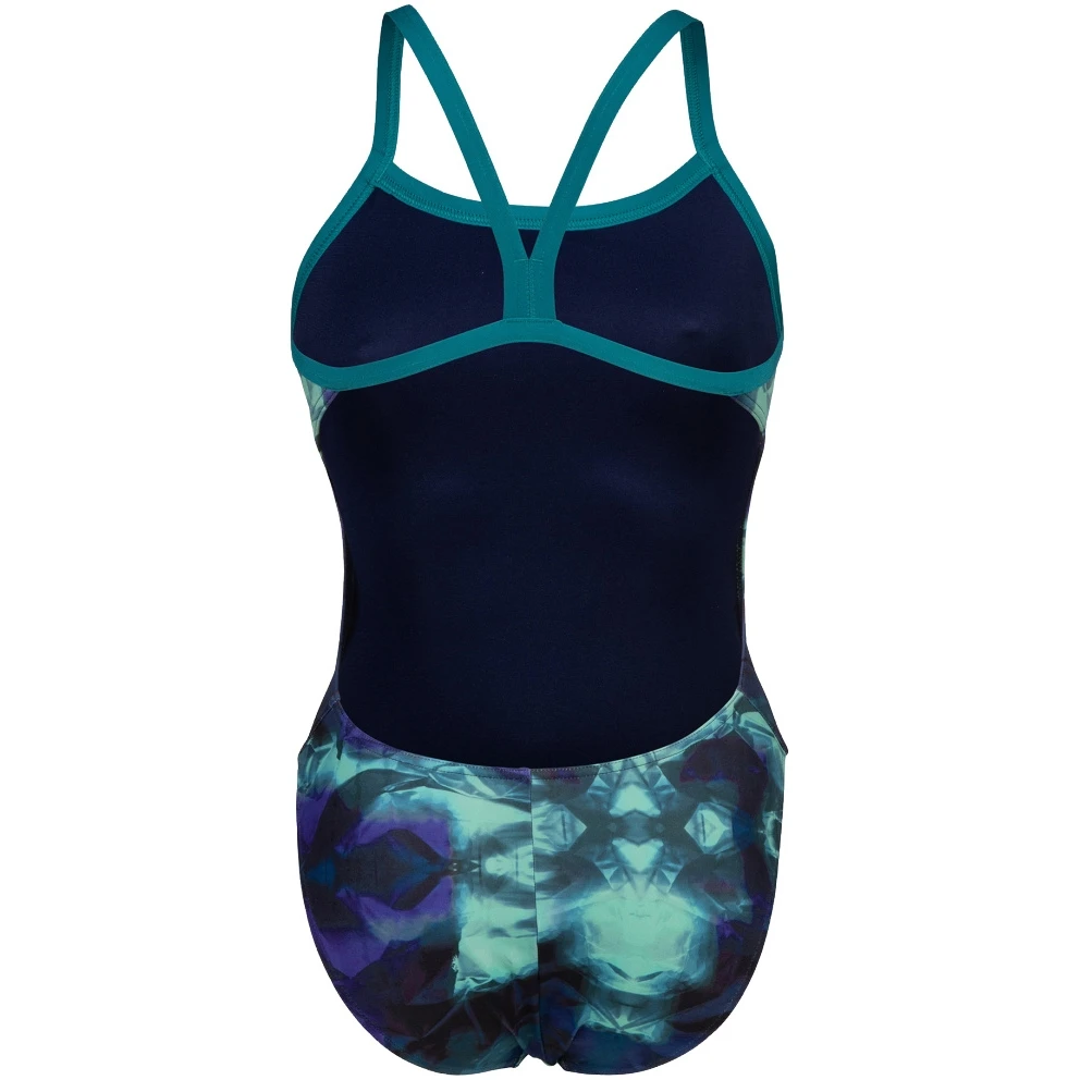 Arena Performance Hero Camo Challenge Back Badpak Dames - Green Lake/Green Lake Multi - Afbeelding 4