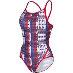Arena Allover Super Fly Back Badpak Dames - Rood-Multi