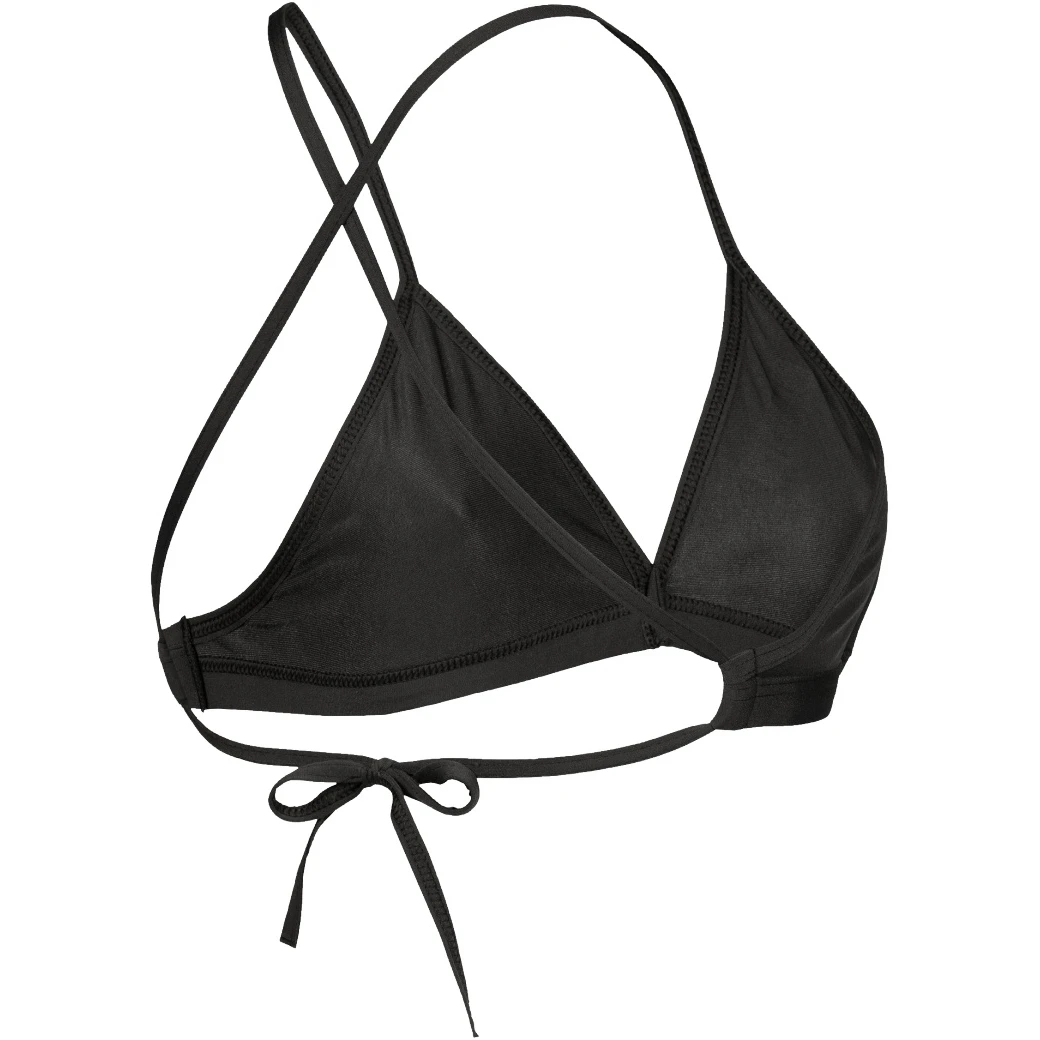 Arena Team Solid Tie Back Bikini Top Dames - Zwart-Wit - Afbeelding 2